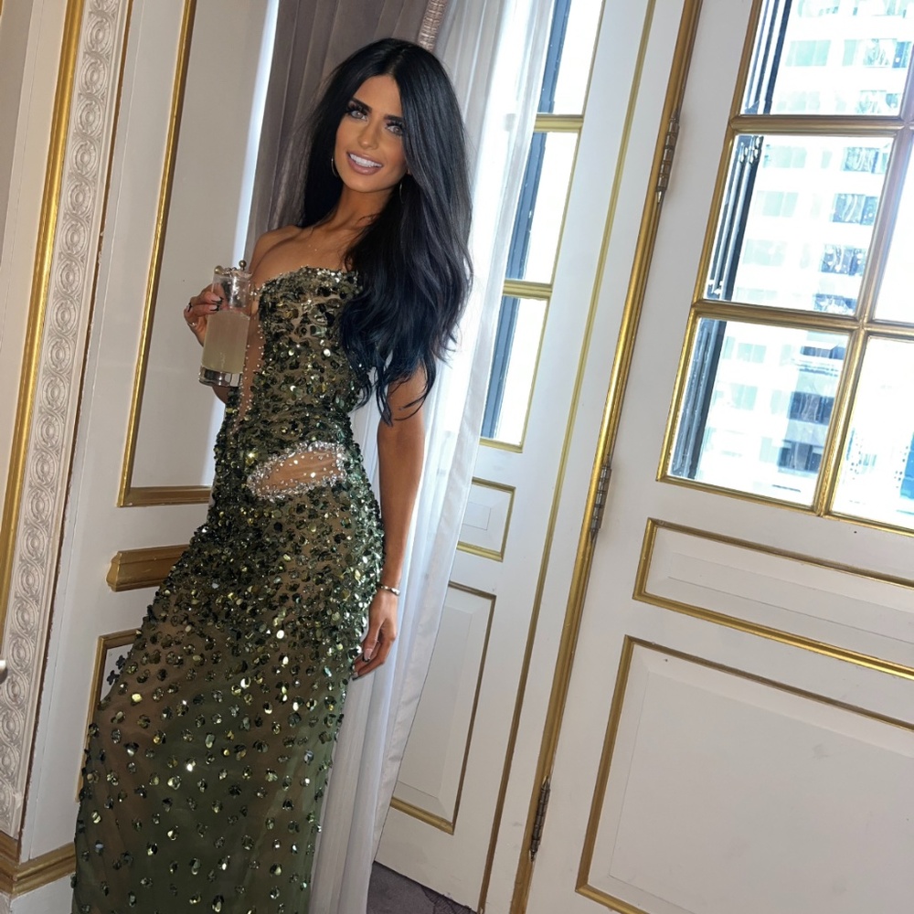 Custom beaded dress